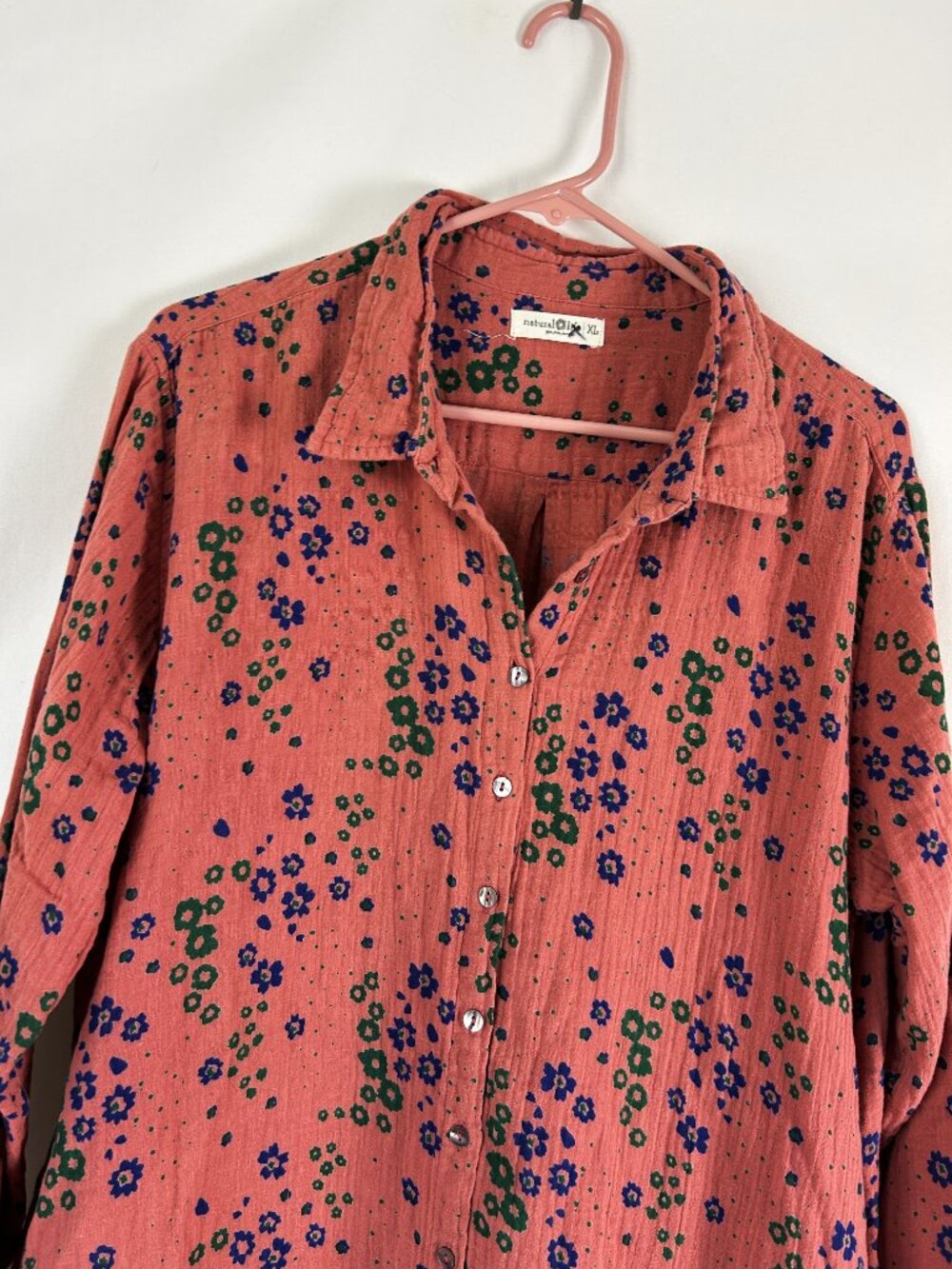Natural Life Floral Gauze Shirt Georgia Dress XL - Picture 2 of 6